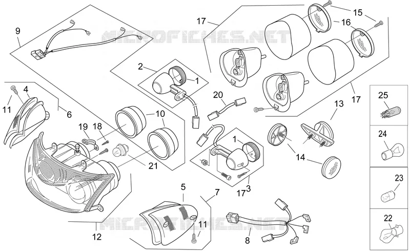 Feux Aprilia APRILIA-SCOOTER 50 SR 2000  SR AIR