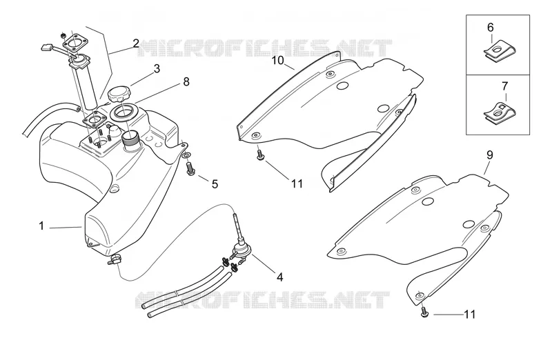 Réservoir essence Aprilia APRILIA-SCOOTER 50 SR 1997  SR AIR