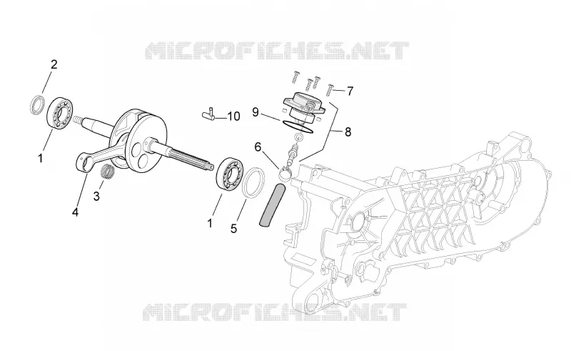 Arbre moteur Aprilia APRILIA-SCOOTER 50 SR 2014  SR carb.