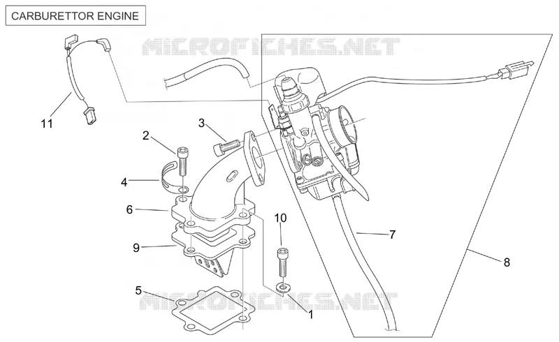 Alimentation (Carburateur9 Aprilia APRILIA-SCOOTER 50 SR 2000  SR H2O (Ditech+Carb.)