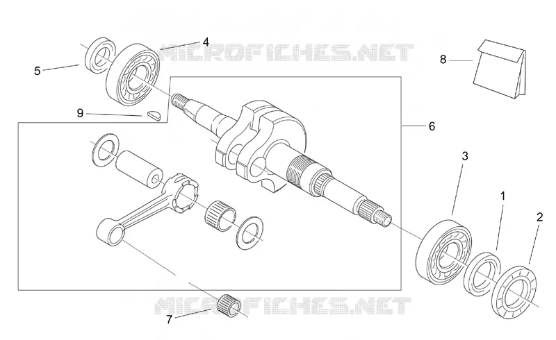 Arbre moteur Aprilia APRILIA-SCOOTER 50 SR 2001  SR H2O (Ditech+Carb.)