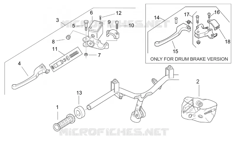 Commandes gche Aprilia APRILIA-SCOOTER 50 SR 2004  SR H2O (Ditech+Carb.)