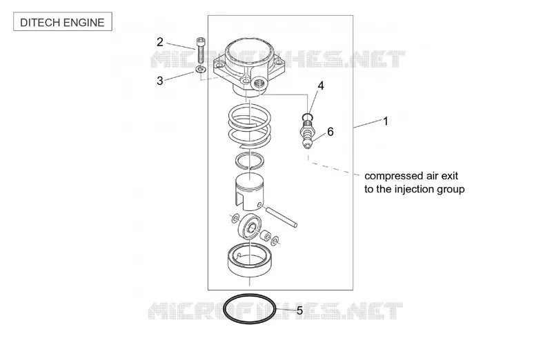 Compresseur d'air (Ditech) Aprilia APRILIA-SCOOTER 50 SR 2004  SR H2O (Ditech+Carb.)