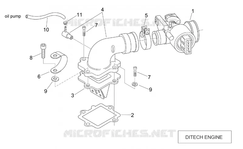 Corps à papillon (Ditech) Aprilia APRILIA-SCOOTER 50 SR 2004  SR H2O (Ditech+Carb.)