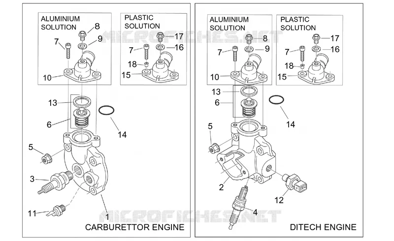 Culasse Aprilia APRILIA-SCOOTER 50 SR 2002  SR H2O (Ditech+Carb.)
