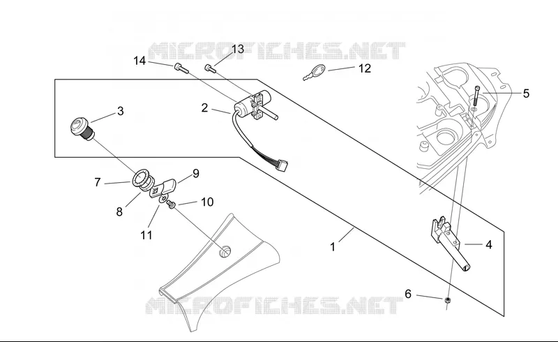 Kit serrure Aprilia APRILIA-SCOOTER 50 SR 2001  SR H2O (Ditech+Carb.)