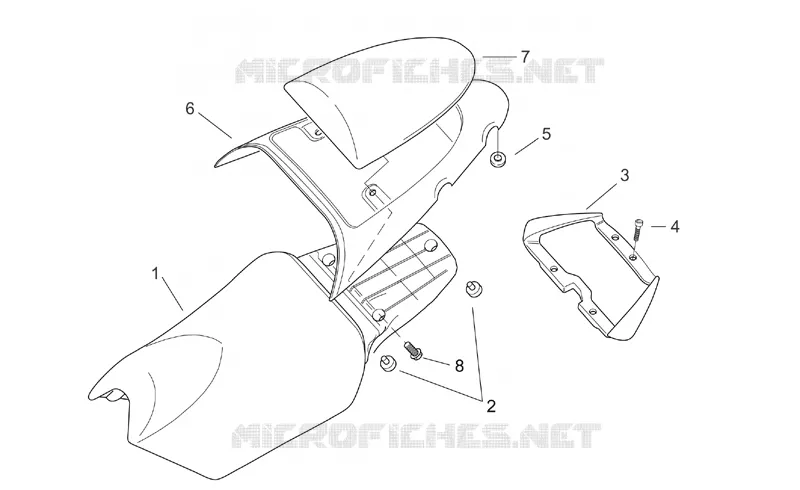 Selle - Poignée Aprilia APRILIA-SCOOTER 50 SR 2003  SR H2O (Ditech+Carb.)