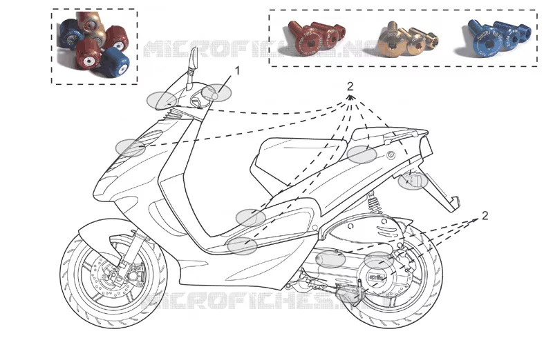 Acc. - Cyclisme  Aprilia APRILIA-SCOOTER 50 SR 2002  SR H2O (Ditech E2)