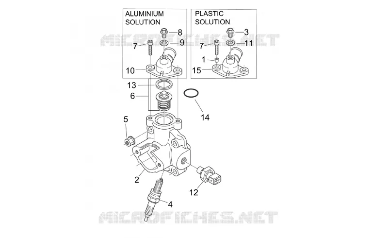 Culasse Aprilia APRILIA-SCOOTER 50 SR 2002  SR H2O (Ditech E2)