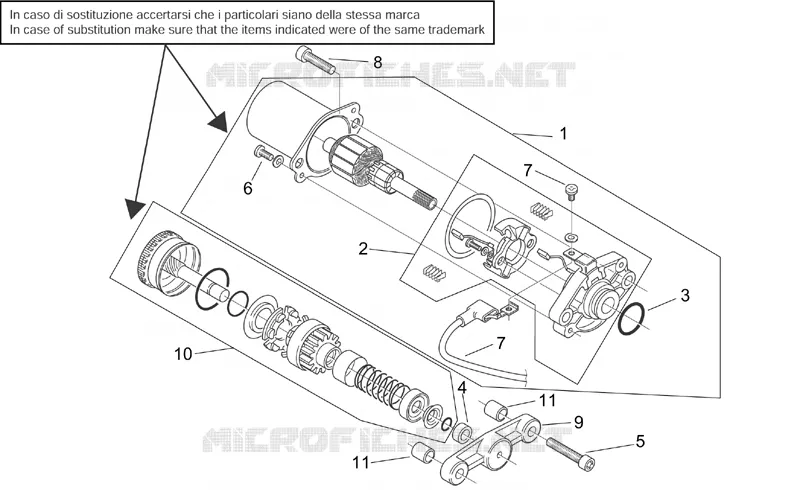 Démarreur Aprilia APRILIA-SCOOTER 50 SR 2004  SR H2O (Ditech E2)