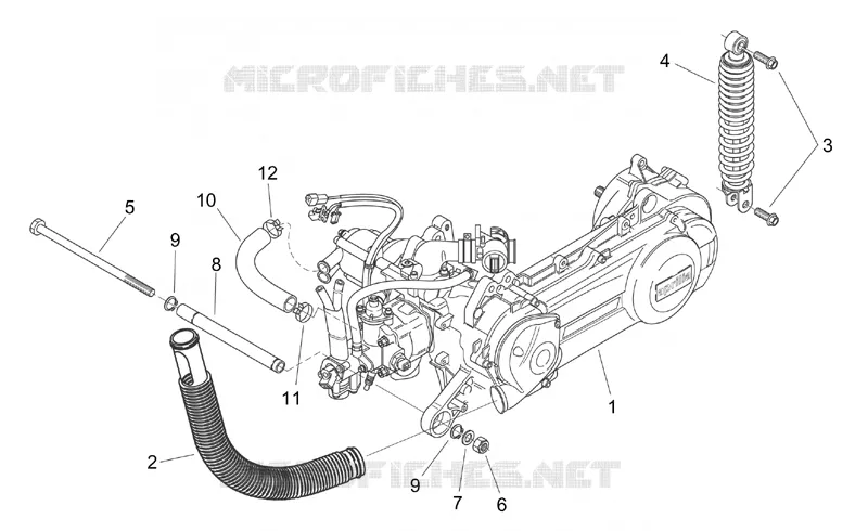 Moteur (Ditech) Aprilia APRILIA-SCOOTER 50 SR 2004  SR H2O (Ditech E2)