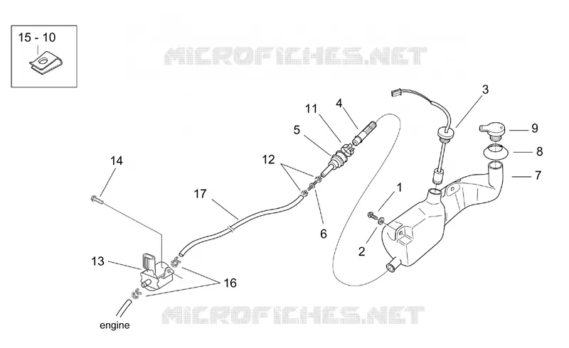 Réservoir  huile Aprilia APRILIA-SCOOTER 50 SR 2003  SR H2O (Ditech E2)