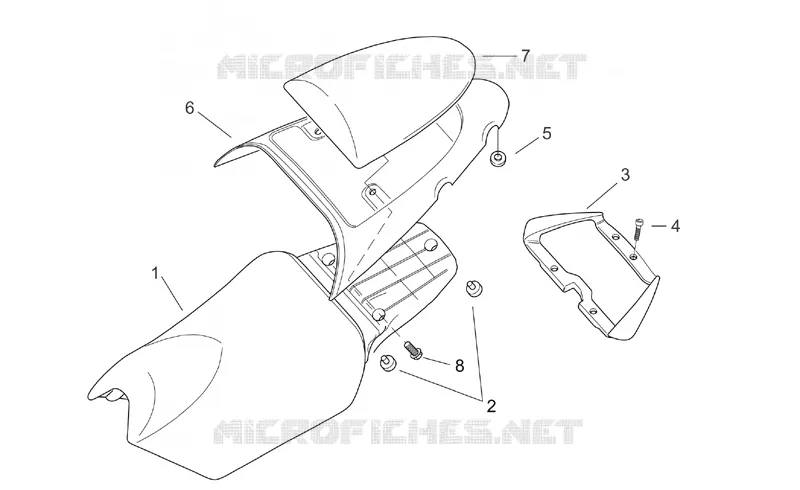 Selle - Poignée Aprilia APRILIA-SCOOTER 50 SR 2003  SR H2O (Ditech E2)