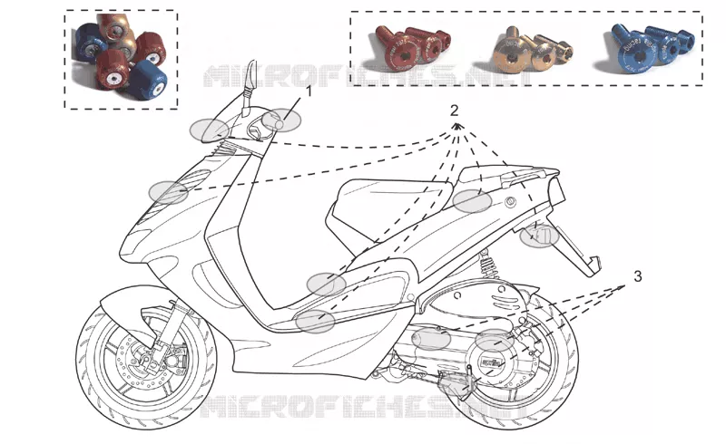 Acc. - Cyclisme  Aprilia APRILIA-SCOOTER 50 SR 2012  SR H2O (IE+Carb.)
