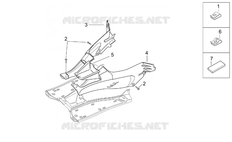 Carrosserie centrale I Aprilia APRILIA-SCOOTER 50 SR 2004  SR H2O (IE+Carb.)