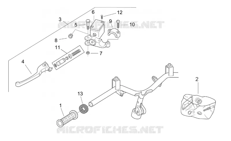 Commandes gche Aprilia APRILIA-SCOOTER 50 SR 2012  SR H2O (IE+Carb.)