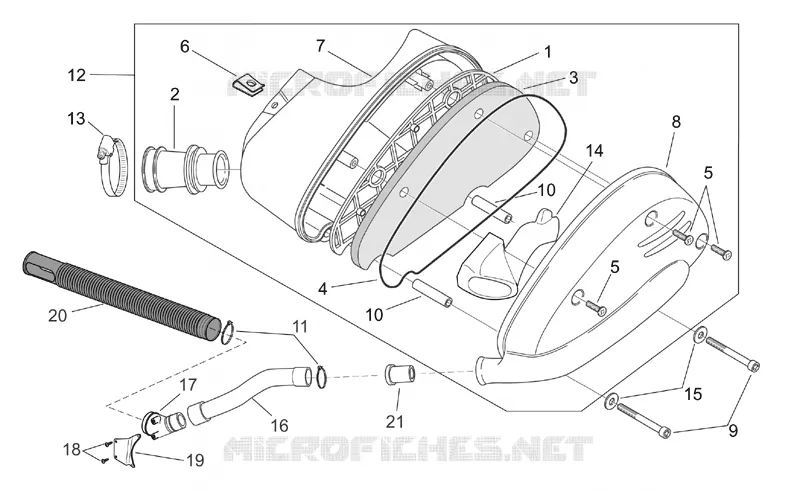 Corps filtre Aprilia APRILIA-SCOOTER 50 SR 2003  SR H2O (IE+Carb.)