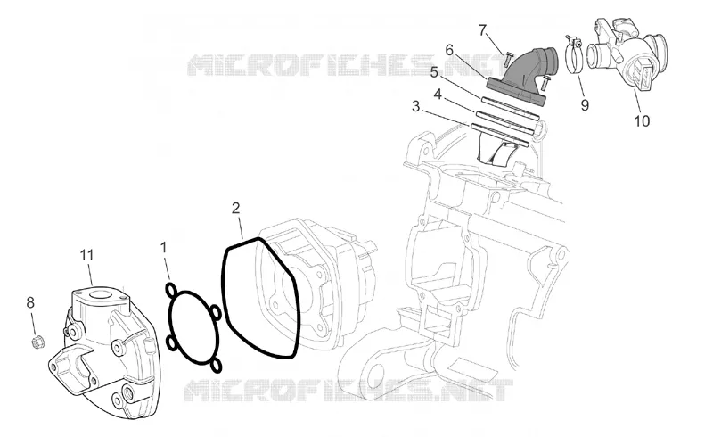Culasse/Corps à papillon Aprilia APRILIA-SCOOTER 50 SR 2010  SR H2O (IE+Carb.)