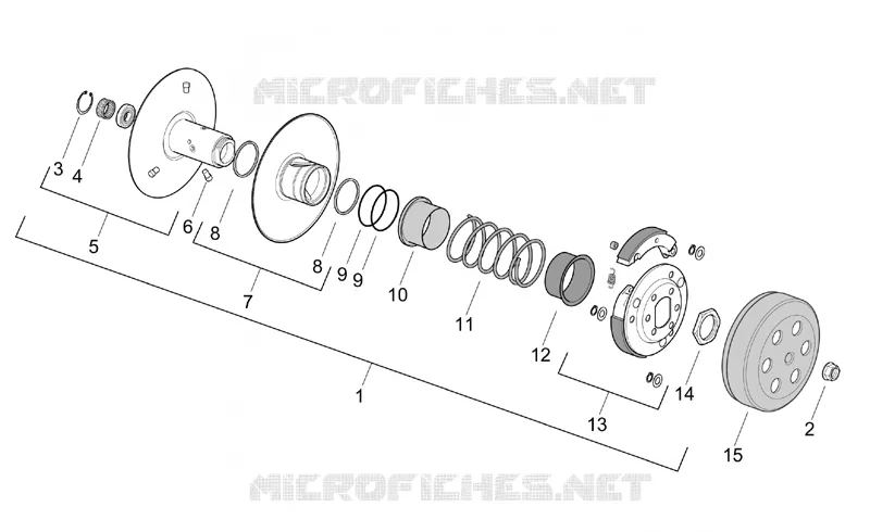 Embrayage Aprilia APRILIA-SCOOTER 50 SR 2005  SR H2O (IE+Carb.)