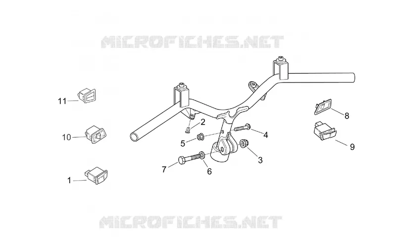 Guidon - Boutons Aprilia APRILIA-SCOOTER 50 SR 2003  SR H2O (IE+Carb.)