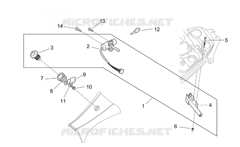 Kit serrure Aprilia APRILIA-SCOOTER 50 SR 2006  SR H2O (IE+Carb.)