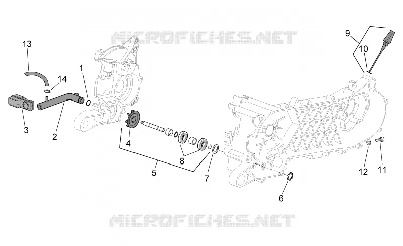 Pompe à eau Aprilia APRILIA-SCOOTER 50 SR 2011  SR H2O (IE+Carb.)