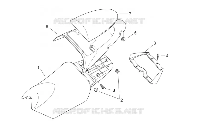 Selle - Poignée Aprilia APRILIA-SCOOTER 50 SR 2012  SR H2O (IE+Carb.)