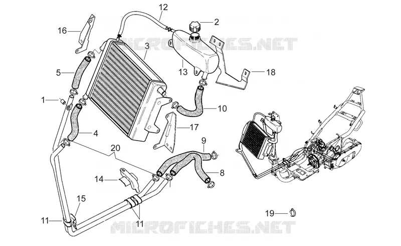 Radiateur Aprilia APRILIA-SCOOTER 50 SR 1995  SR H2O