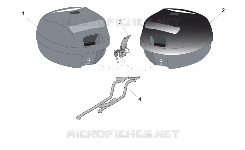 Acc. - Top cases, valises lat Aprilia APRILIA-SCOOTER 50 SR 1997  SR H2O