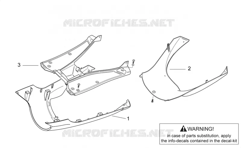 Carrosserie centrale II Aprilia APRILIA-SCOOTER 50 SR 1999  SR H2O