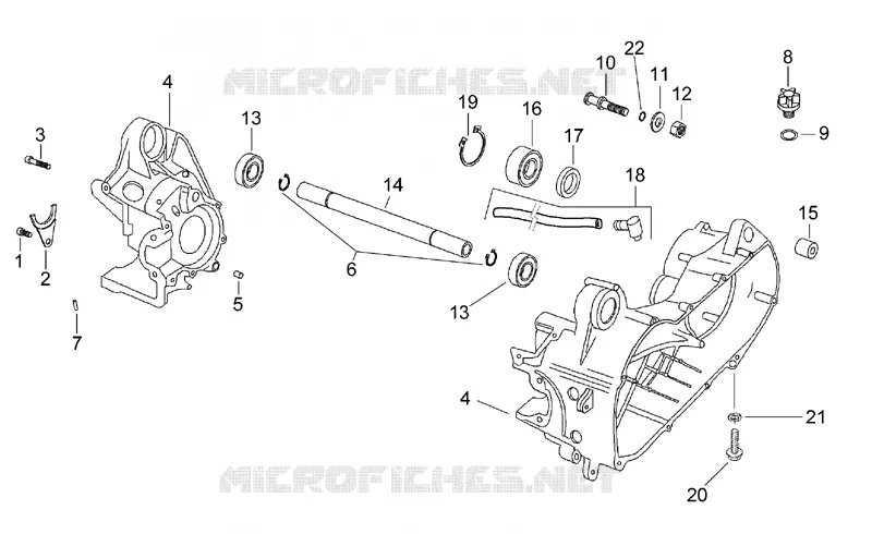 Carters centraux Aprilia APRILIA-SCOOTER 50 SR 1997  SR H2O