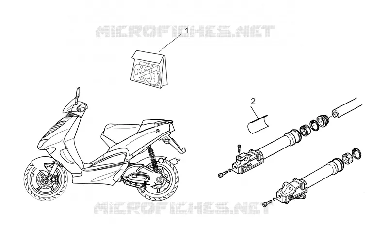Décalco série techniques Aprilia APRILIA-SCOOTER 50 SR 1999  SR H2O