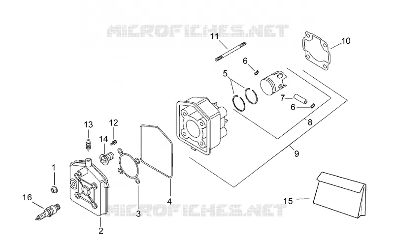 Groupe culasse I Aprilia APRILIA-SCOOTER 50 SR 2000  SR H2O