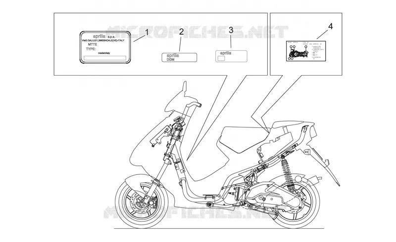 Plaquettes Aprilia APRILIA-SCOOTER 50 SR 2000  SR H2O