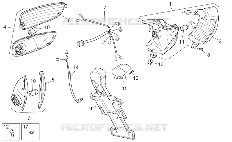 Feux arriere Aprilia APRILIA-SCOOTER 50 SR 2007  SR H2O NEW (Di-Tech)