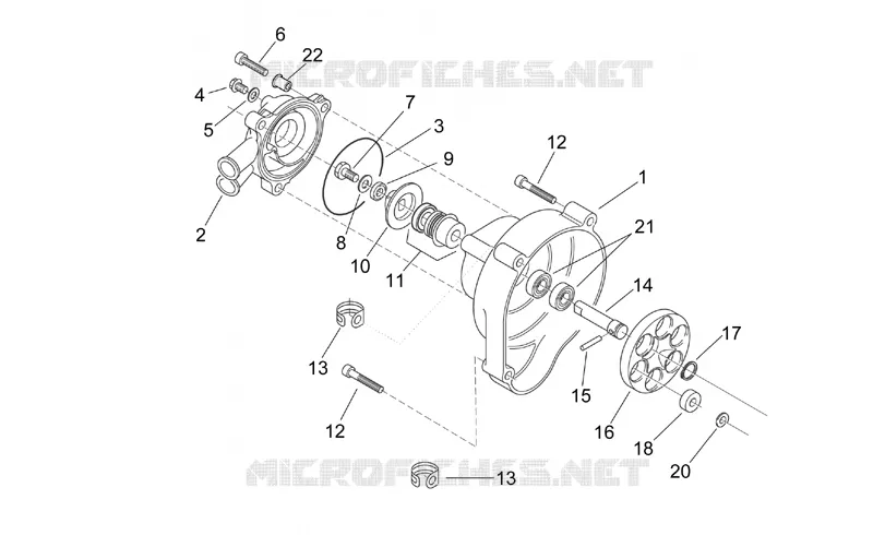 Pompe à eau Aprilia APRILIA-SCOOTER 50 SR 2007  SR H2O NEW (Di-Tech)