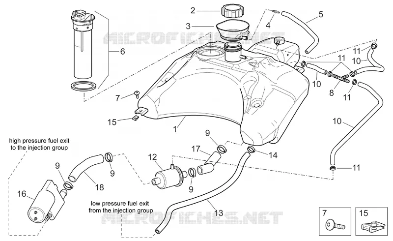 Réservoir essence Aprilia APRILIA-SCOOTER 50 SR 2007  SR H2O NEW (Di-Tech)