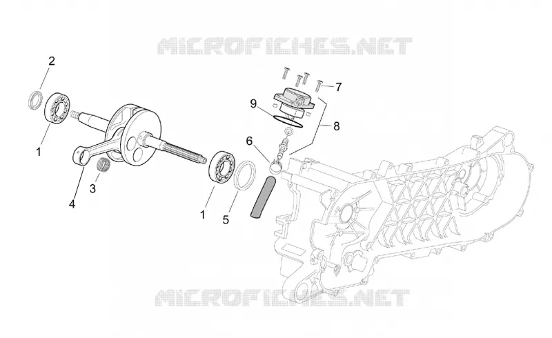 Arbre moteur Aprilia APRILIA-SCOOTER 50 SR 2004  SR H2O NEW (IE+Carb.)