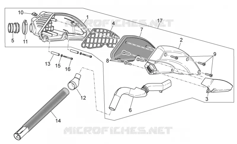 Corps filtre I Aprilia APRILIA-SCOOTER 50 SR 2008  SR H2O NEW (IE+Carb.)
