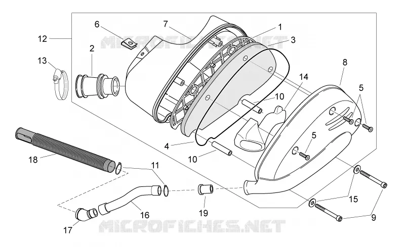Corps filtre II Aprilia APRILIA-SCOOTER 50 SR 2006  SR H2O NEW (IE+Carb.)
