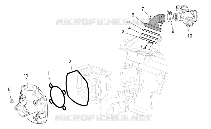 Culasse/Corps à papillon Aprilia APRILIA-SCOOTER 50 SR 2009  SR H2O NEW (IE+Carb.)