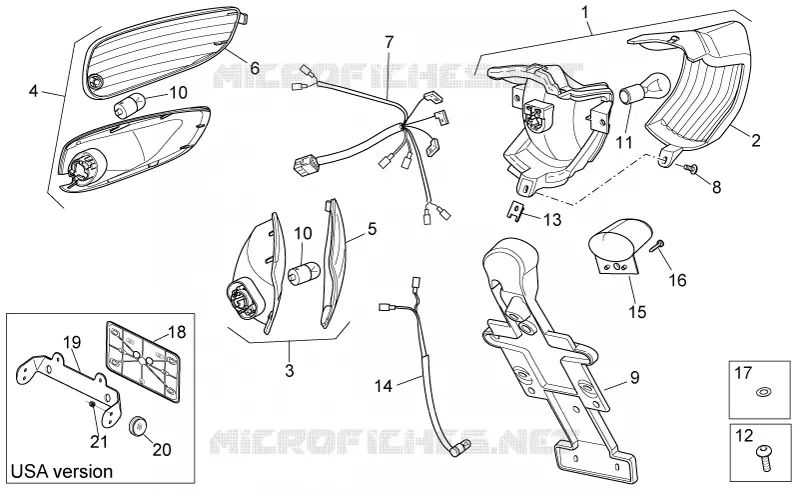 Feux arriere Aprilia APRILIA-SCOOTER 50 SR 2005  SR H2O NEW (IE+Carb.)