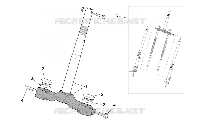 Fourche I Aprilia APRILIA-SCOOTER 50 SR 2009  SR H2O NEW (IE+Carb.)