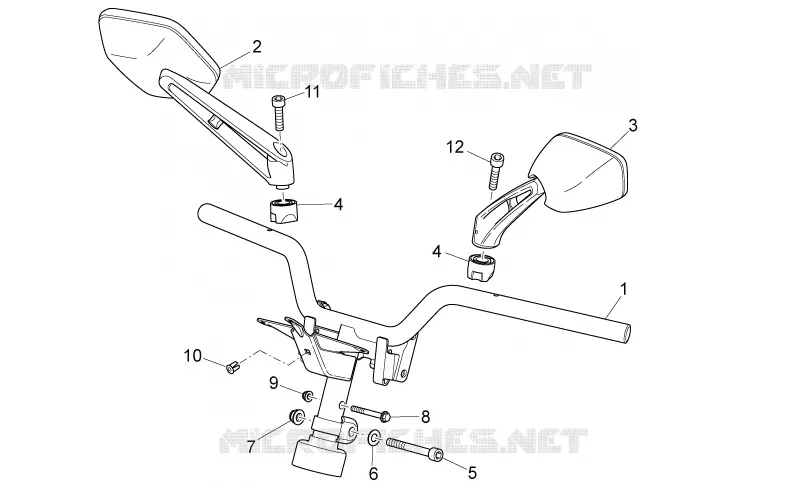 Guidon Aprilia APRILIA-SCOOTER 50 SR 2004  SR H2O NEW (IE+Carb.)