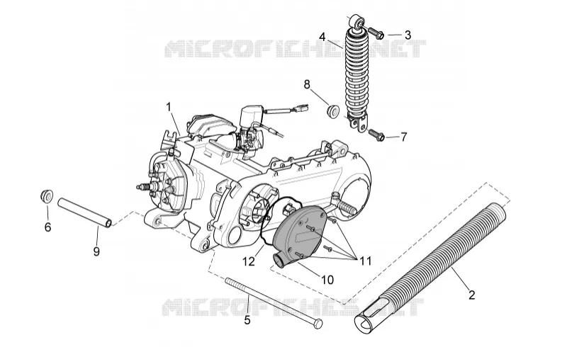 Moteur II Aprilia APRILIA-SCOOTER 50 SR 2004  SR H2O NEW (IE+Carb.)
