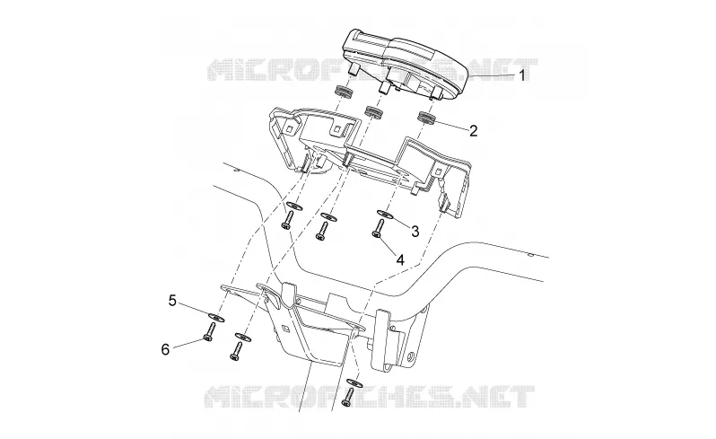 Tableau de bord Aprilia APRILIA-SCOOTER 50 SR 2009  SR H2O NEW (IE+Carb.)