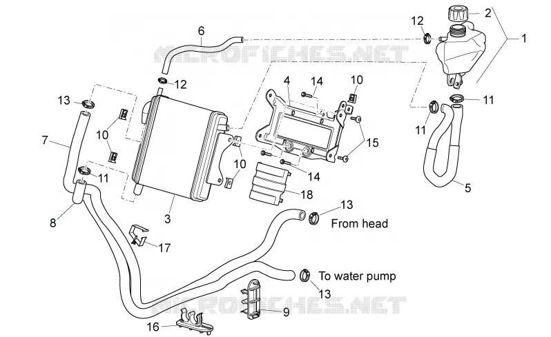 Installation refroidissement Aprilia APRILIA-SCOOTER 50 SR 2014  SR IE+Carb.