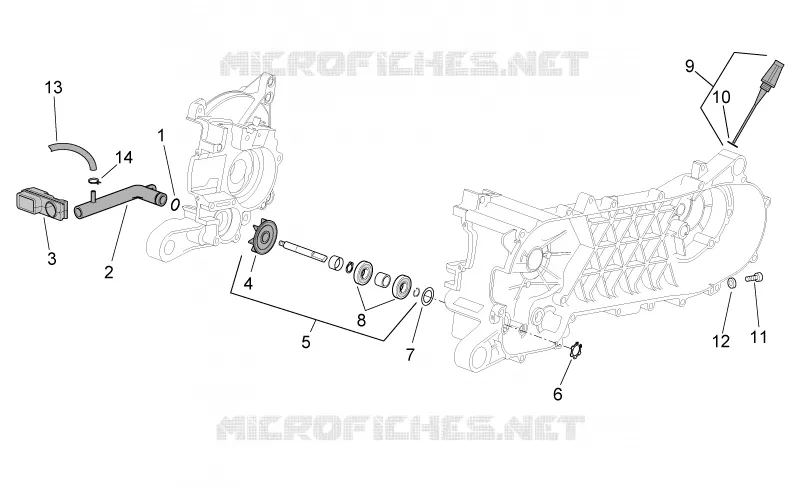 Pompe à eau Aprilia APRILIA-SCOOTER 50 SR 2012  SR IE+Carb.