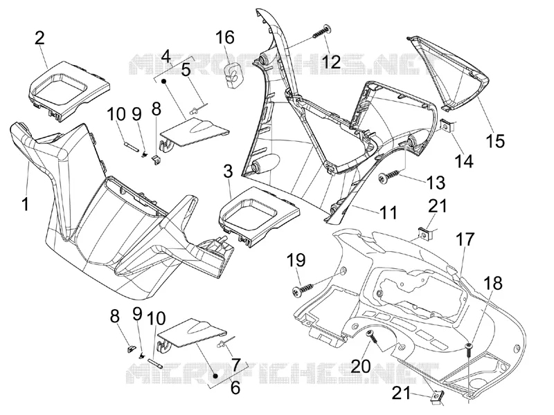 Couvertures guidon Aprilia APRILIA-SCOOTER 125 SR 2011  SR MAX