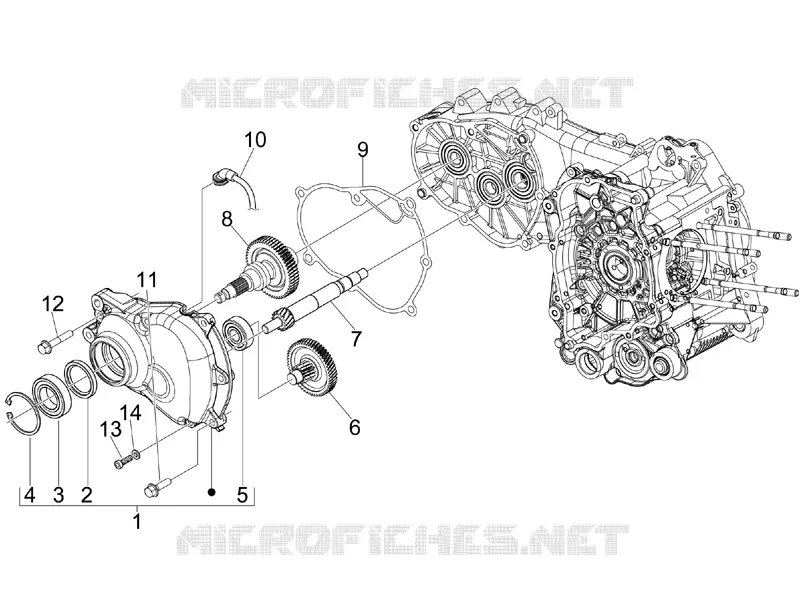 Ensemble réducteur Aprilia APRILIA-SCOOTER 125 SR 2013  SR MAX